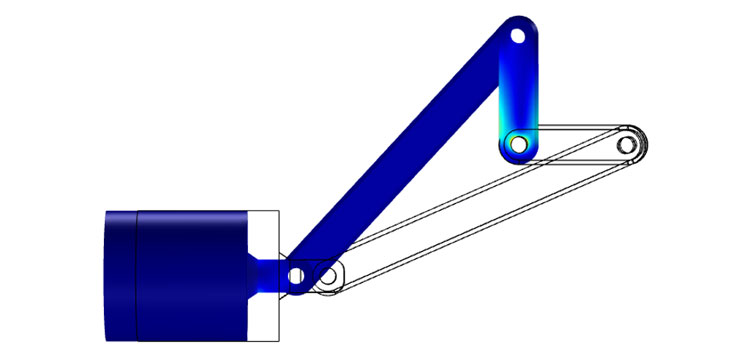 A rotary piston model designed by CAEaid.