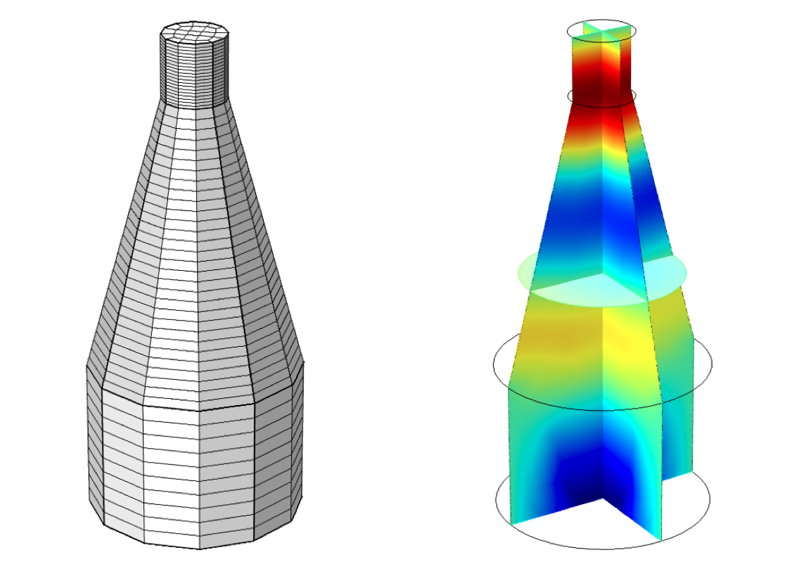 Analyzing an acoustic microphone chamber with modeling software.