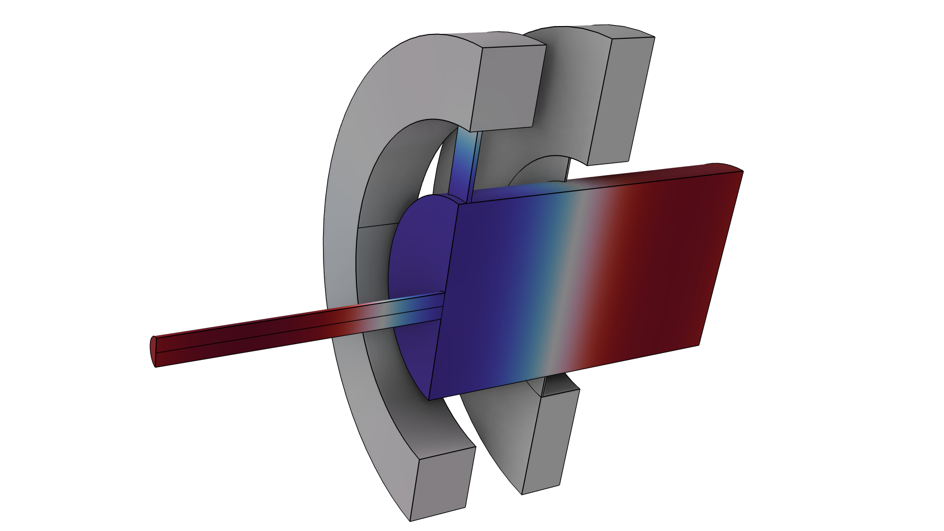 以 Wave 颜色表显示的管-耦合器模型。