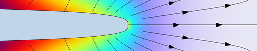 A model of metal showing hydrogen concentration and diffusion speed in rainbow.
