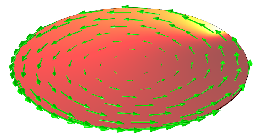 使用 COMSOL Multiphysics 模拟的硅晶圆模型。