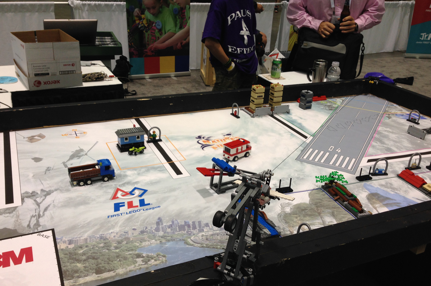The FLL playing field in action.