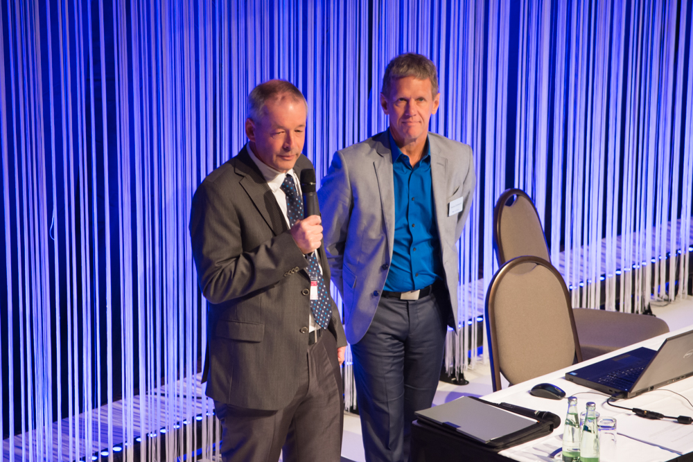 Bernhard Fluche and Svante Littmarck welcome conference attendees