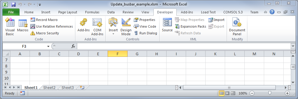 Screenshot of a sheet in Excel.