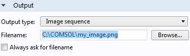 如何为一个图像序列设置文件名。