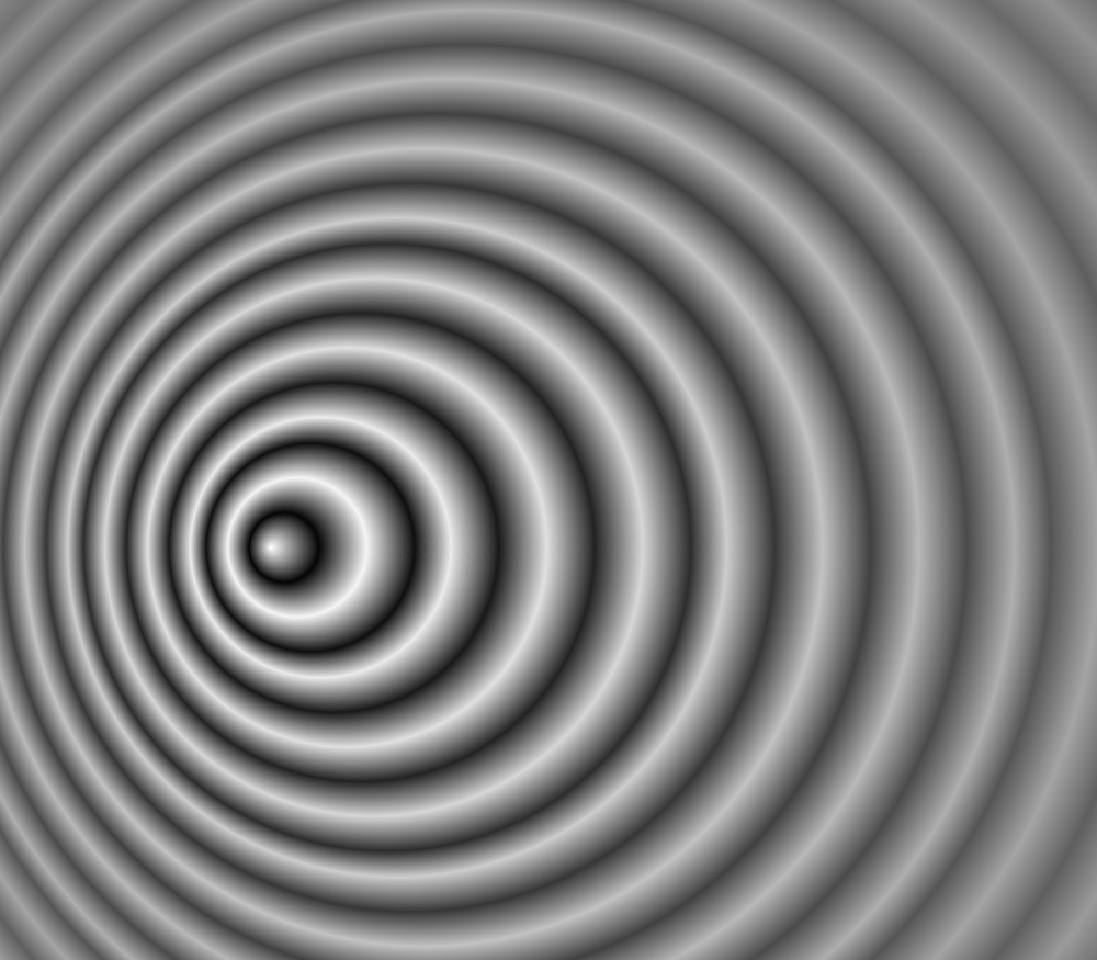 视觉上表示多普勒效应的图像。