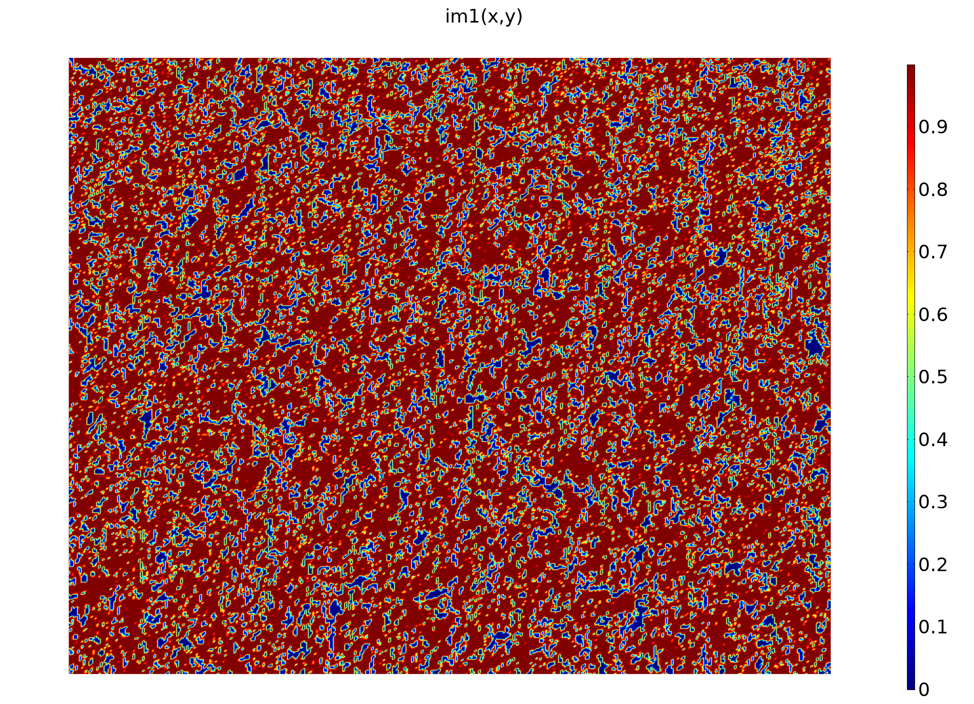 导入 COMSOL Multiphysics 的石墨的 2D 显微镜图像。