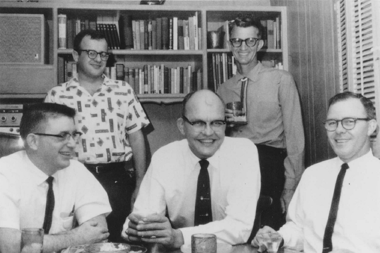 A group of engineers at Texas Instruments in Dallas circa 1960.