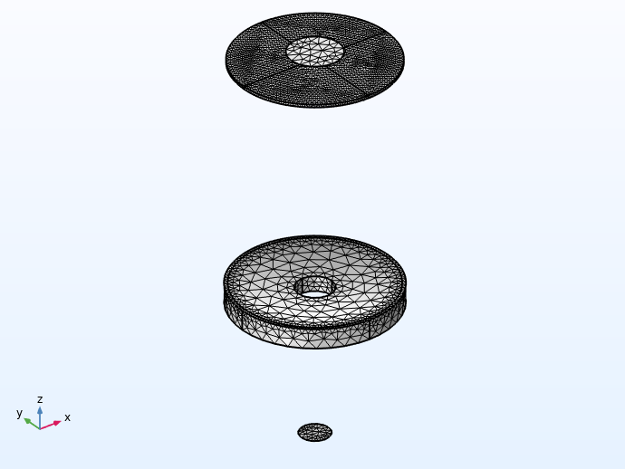 Schmidt–Cassegrain望远镜模型的不同网格透镜部件视图