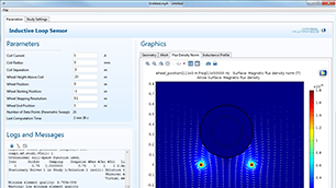 A cropped view of a simulation app for predicting change in coil inductance based on specific inputs.