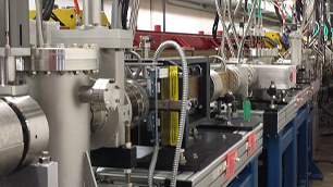 A lab containing a particle accelerator.