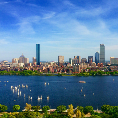 The skyline in Boston.