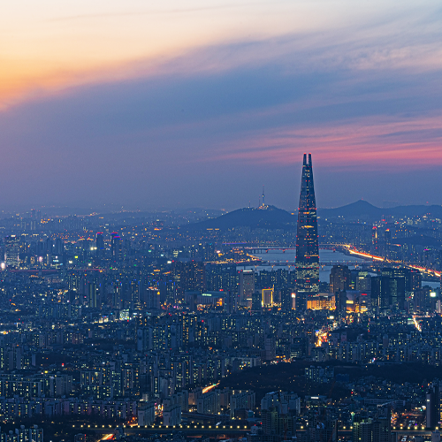The skyline in Seoul.