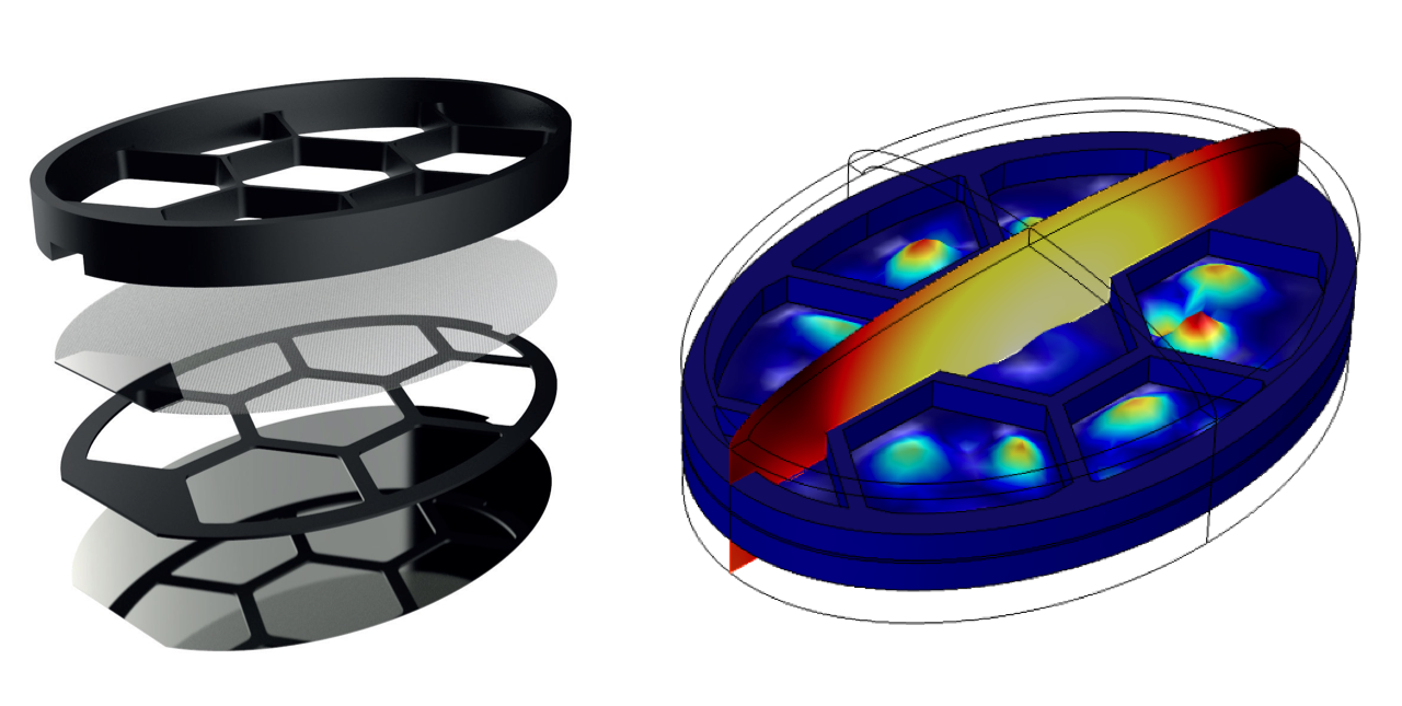 Optimizing a headphone and speaker design with multiphysics modeling.