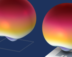 A screenshot of a simulation app that compares results from a surrogate model with those of a full simulation model.
