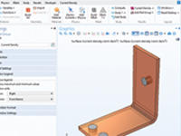 Ein Stromschienenmodell in COMSOL Multiphysics.