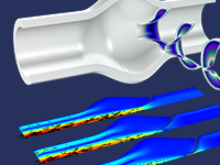 Une simulation d'une valve cardiaque.