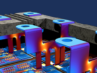 Gros plan d'un modèle de module IGBT.