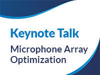 A thumbnail for a Keynote Talk video on microphone array optimization.