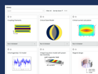 Eine Nahansicht des AURORA Servers und 6 seiner Simulations-Apps.