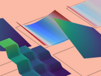 A close-up of five height plots showcasing a variety of Gauss point data.