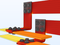 A close-up view of bolted busbars showing electrical contact points.