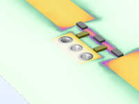 Визуализация электрического поля в фильтре с SMD-компонентами.