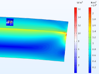 応力光学効果を示すフォトニック導波路のクローズアップ図.