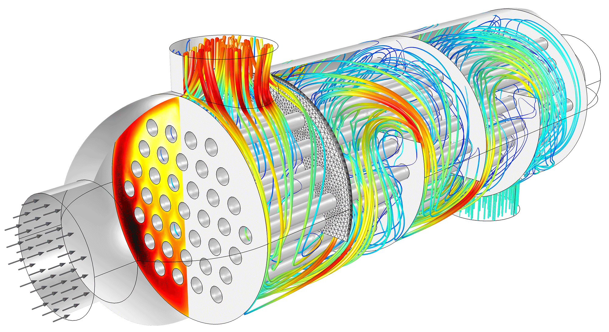 Вычислительная гидродинамика. Solidworks Flow Simulation кожухотрубный теплообменник. Ансис гидродинамика. COMSOL multiphysics теплообмен. Моделирование гидродинамика Ансис.