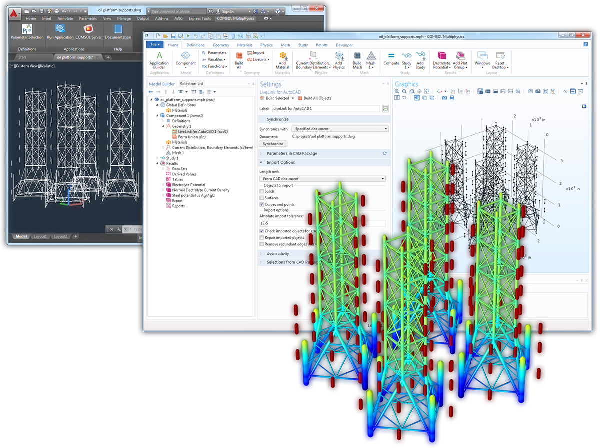 LiveLink™ for AutoCAD® Updates - COMSOL® 5.3 Release Highlights