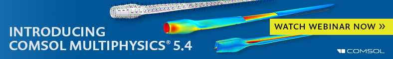 Banner Advertising COMSOL Multiphysics 5.4 Webinar