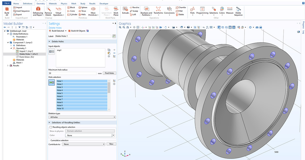 LiveLink™ for Solid Edge® Updates - COMSOL® 5.5 Release Highlights