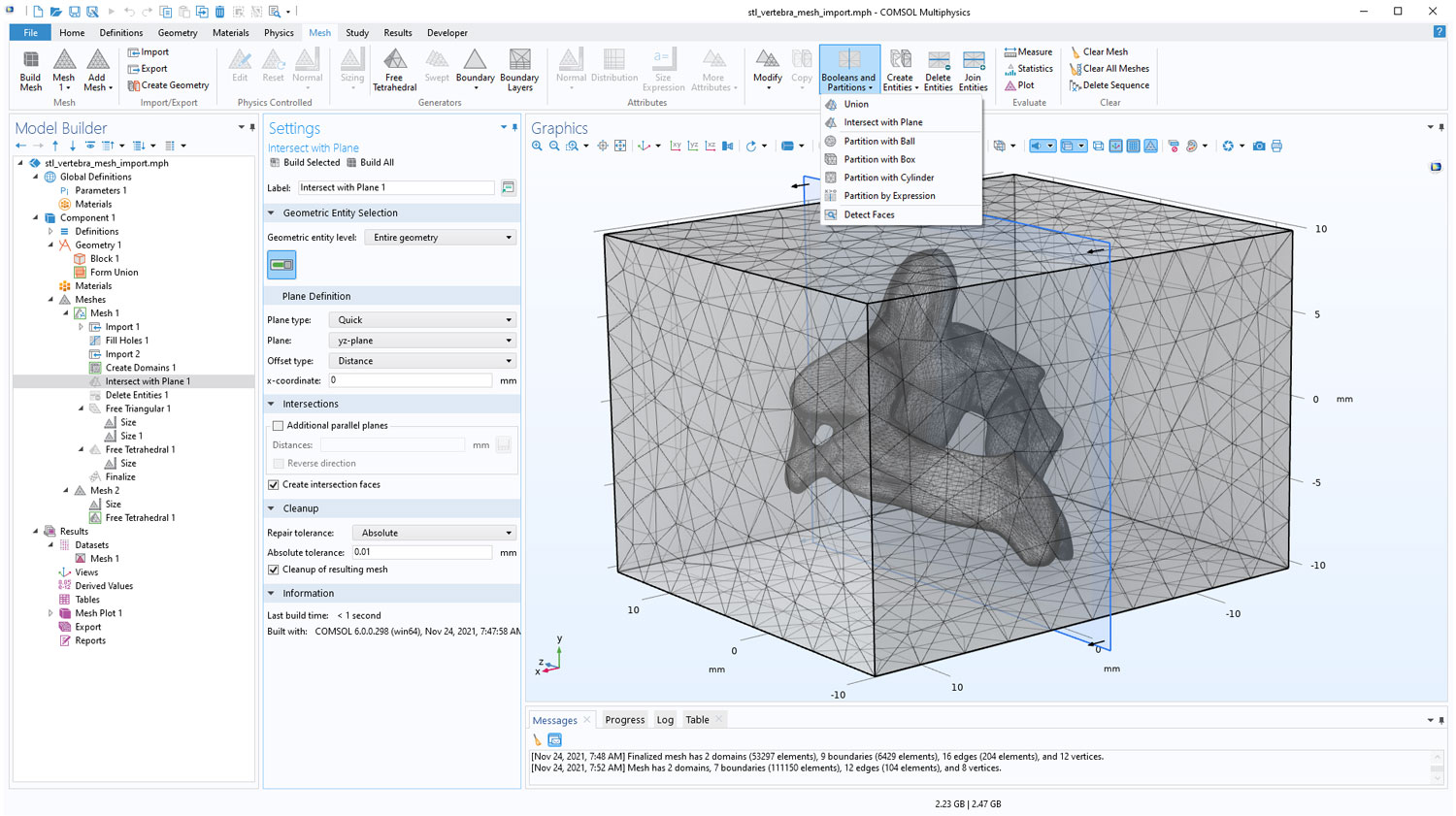 Mesh Updates - COMSOL® 6.0 Release Highlights