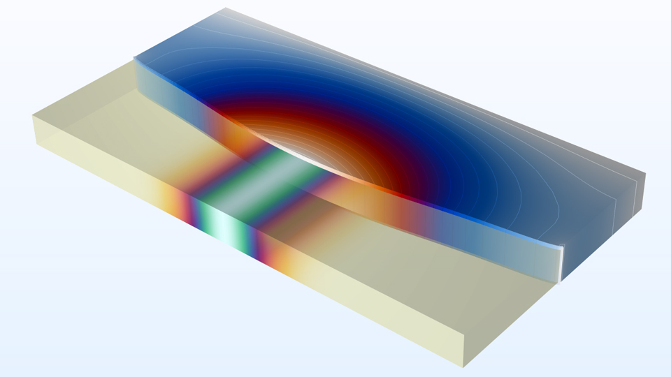 A SESAM model showing the deformation and temperature.