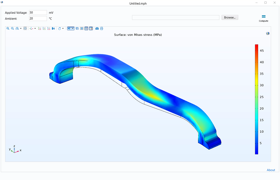 Bond wire simulation app