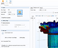 A closeup view of an additive manufacturing simulation app.