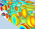 3D heterogeneous electrode model in the Rainbow color table.