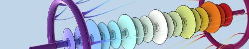 High-voltage insulator model.