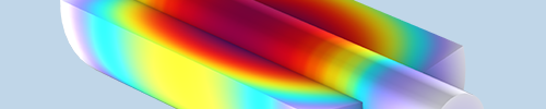 A cut out model of a nerve guide conduit with drug release shown in rainbow.