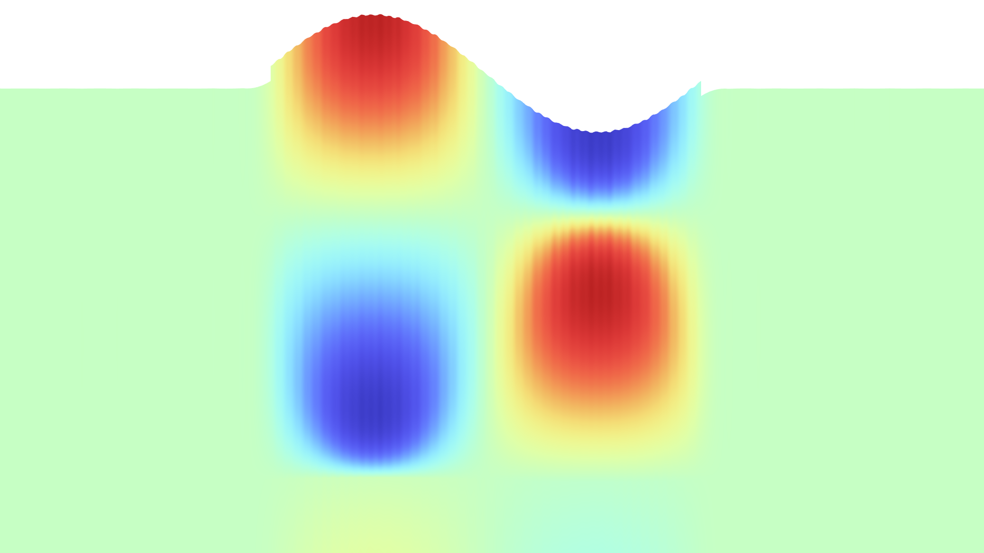 One example of the displacement field for an eigenmode.