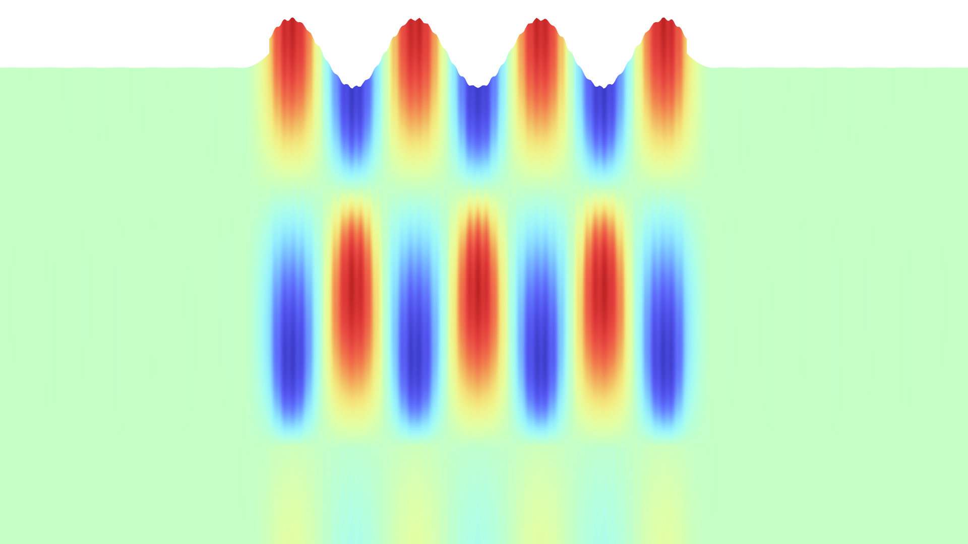 One example of the displacement field for an eigenmode.