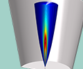 Round-jet burner model for syngas.