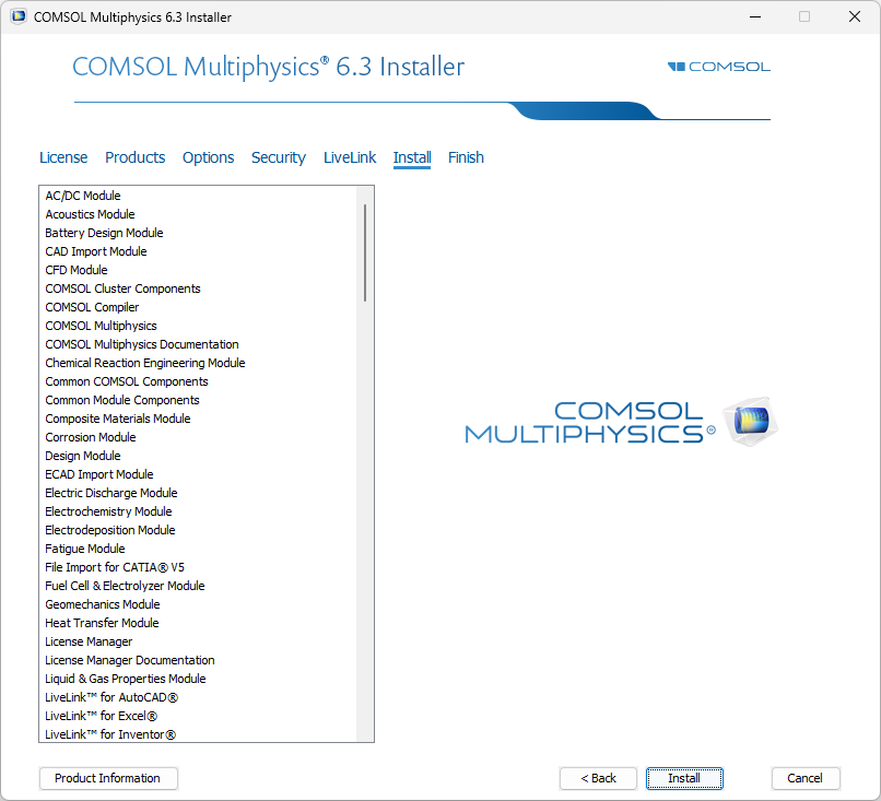 How to install comsol multiphysics 