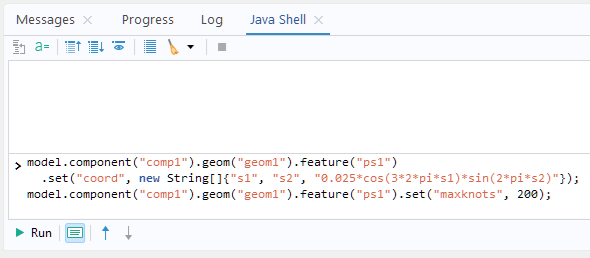 Code generated from Copy as Code to clipboard is shown in the Java Shell window.