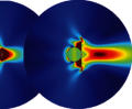 An image showing the genetic algorithm optimization for the optical scatterer geometry.