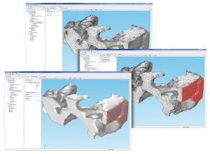 Mesh for a nanoparticle model in COMSOL Multiphysics®.