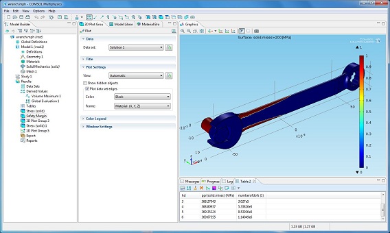 Designing a wrench in COMSOL Multiphysics