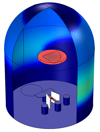 在 COMSOL Multiphysics 中模拟的蒸发器