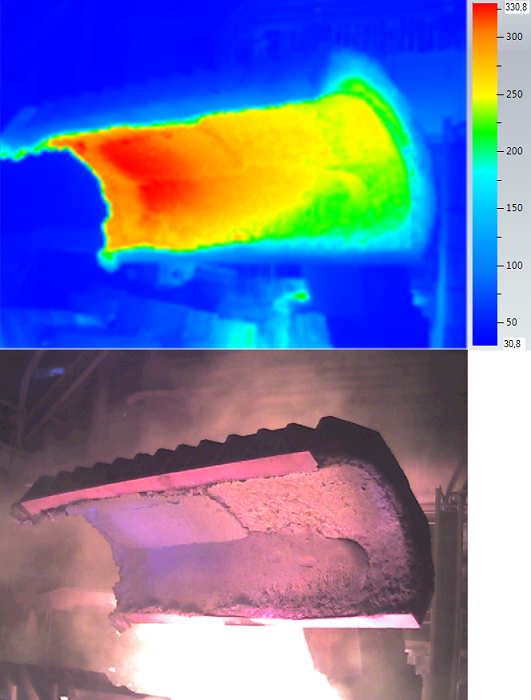 Roof runner, thermograms and photograph