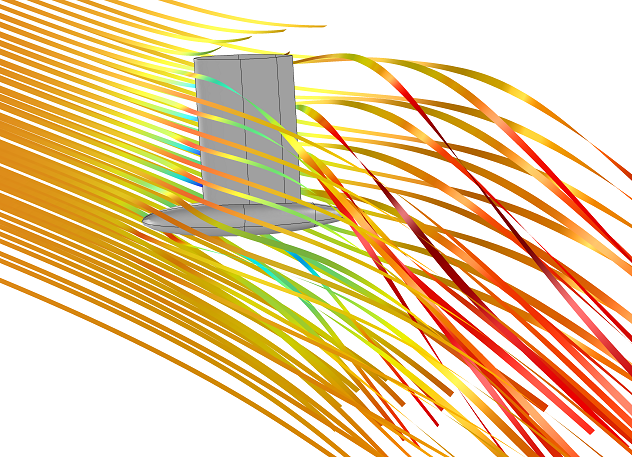 Port side: Vortex formation streamlines